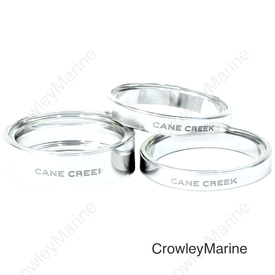 Cane Creek Interlok Chroma Studio Headset Spacer Kit - (1) 10mm (2) 5mm Silver