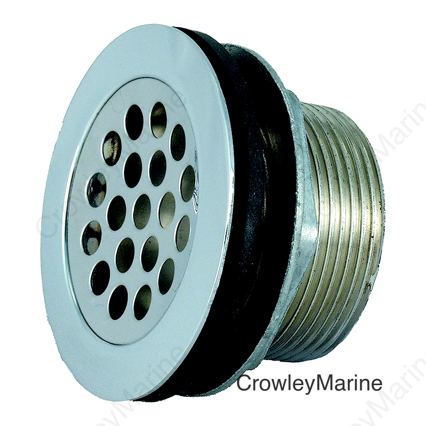 JR Products 9495-211-022 RV Shower Strainer with Grid, Locknut, Slipnut & Rubber & Plastic Washer