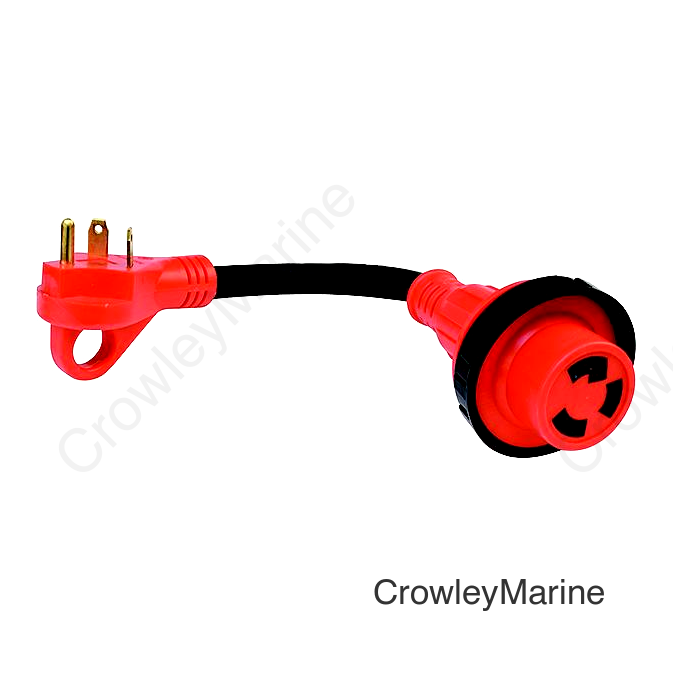 Valterra Mighty Cord 30AM-30AF Detachable Adapter Cord with Handle, 12", Bulk