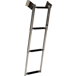 Seachoice Telescoping Transom Mount Ladder, Stainless Steel, 4 Steps, 300 Lb. Capacity thumbnail-1