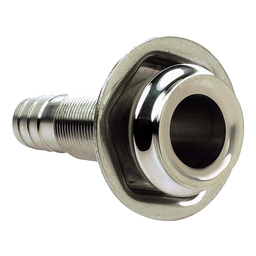 Seachoice Mega-Flow Dripless Thru Hull Fitting, 316 Stainless Steel, Fits 5/8 in. Hose, 1-1/2 in. Max. Hull thumbnail-8