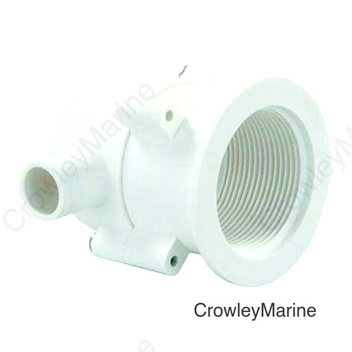 JR Products 95195 White Exterior Evacuation Drain Trap for RV Sink or Shower