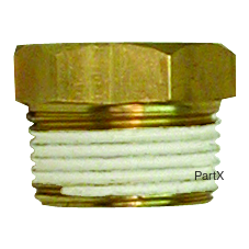 Hex Head Pipe Plug 1/2" Brass
