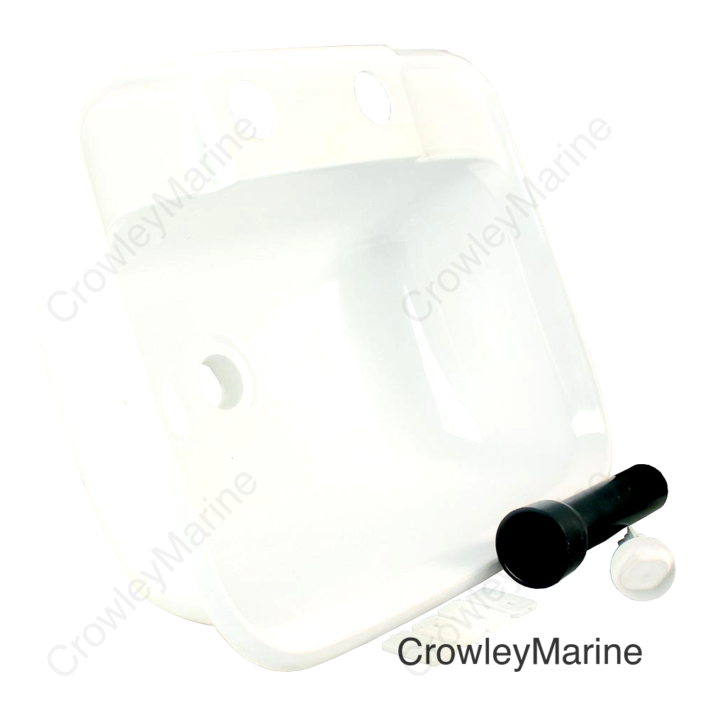 JR Products 95351 White Molded RV Lavatory Bathroom Sink