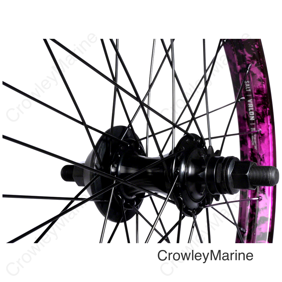 Salt EX Rear Wheel - 20 Black/Purple Splatter LHD