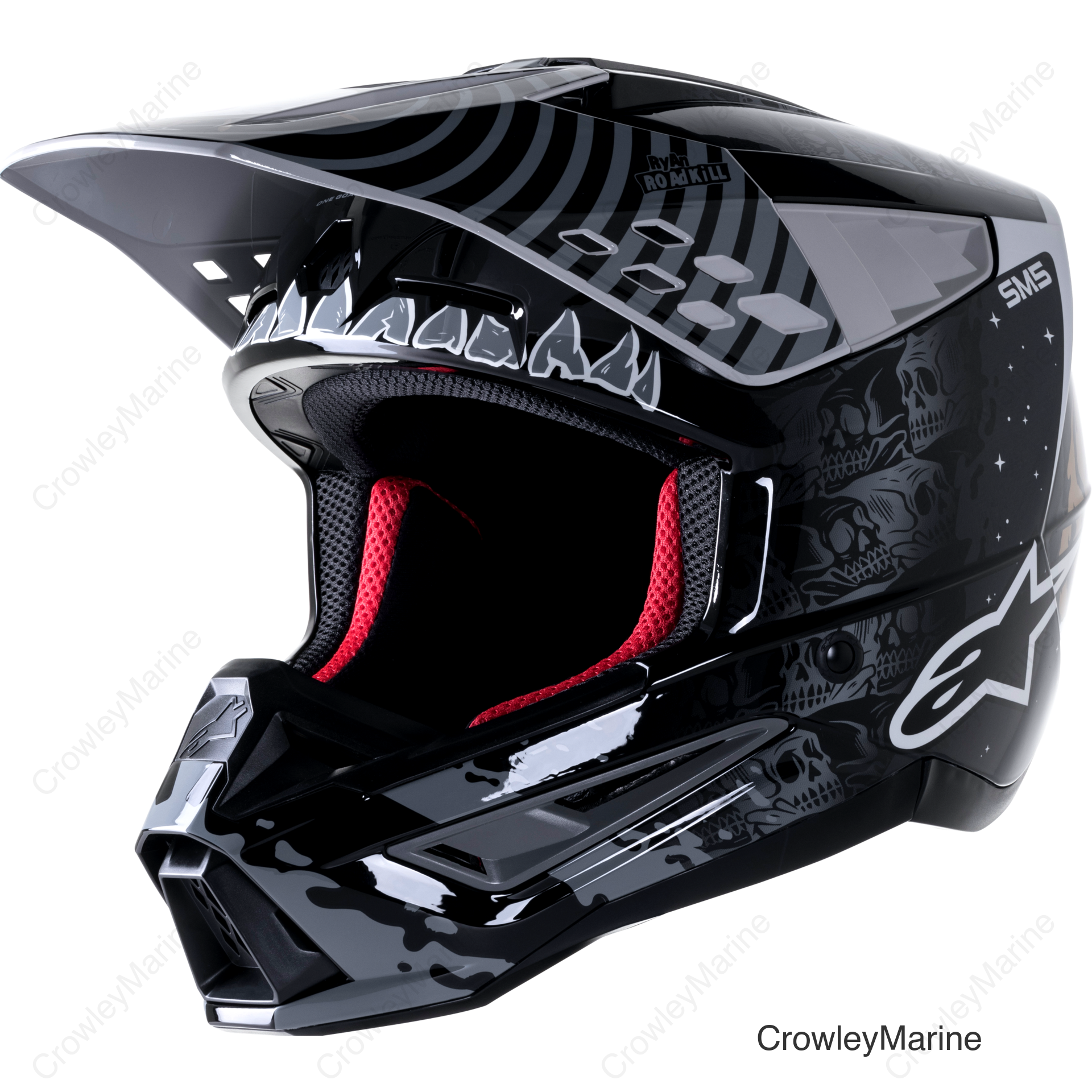 S-M5 SOLAR FLARE HELMET BLACK/GREY/GOLD XL