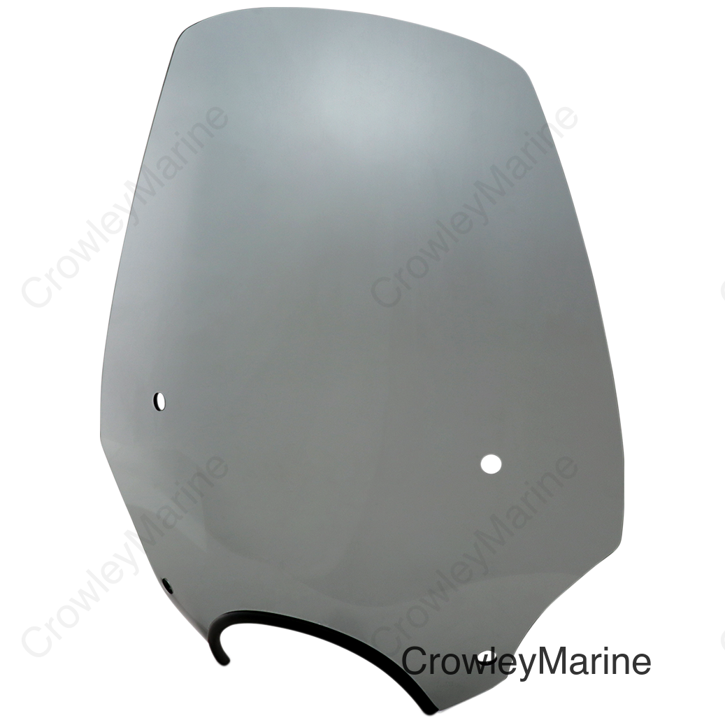 El Paso Windshield - 19" - 7" Headlight Cutout - Black Smoke