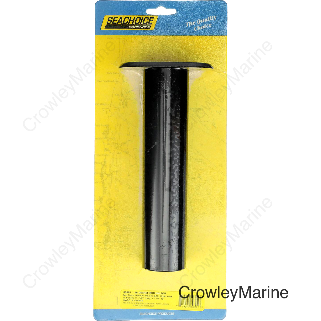 Seachoice Fishing Rod Holder, Black, 90 Degree, Straight Up Gunnel Mount