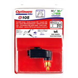Dual USB Charger - 90° BIKE/DIN Plug - Low Profile thumbnail-1