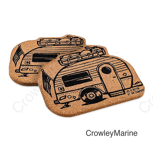 Camco 53384 Cork Coasters, 2/pk