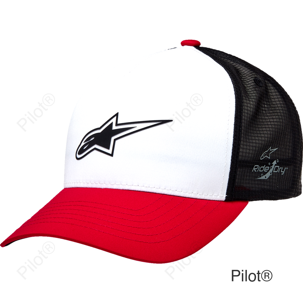 Advantage Tech Trucker Hat - White/Red/Black - One Size