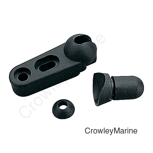 Windshield Brace Foot, Black, Pair