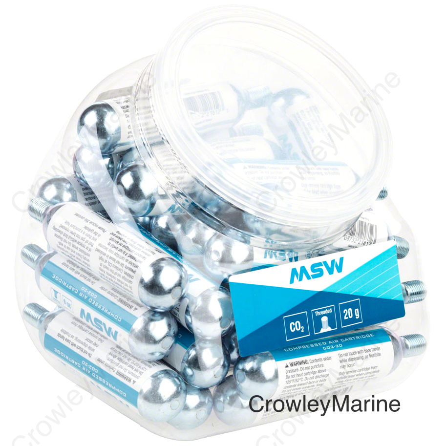 MSW CO2-20 Compressed Air CO2 Cartridge - 20g Threaded POP Jar of 30