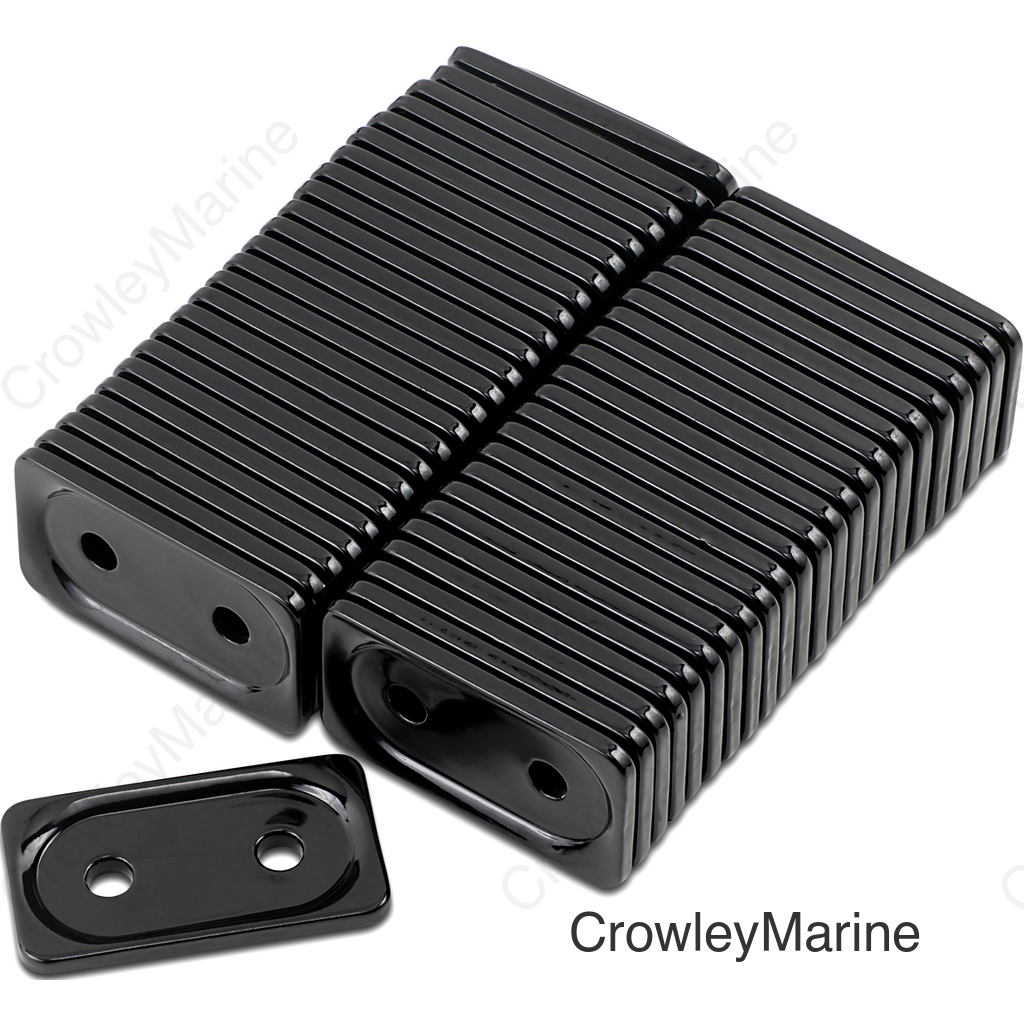 Support Plates - Black - Double - 48 Pack