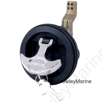 Black/Chrome Flush Lock, Cam Bar Adj. 1-1/4"- 1-7/8", Carded
