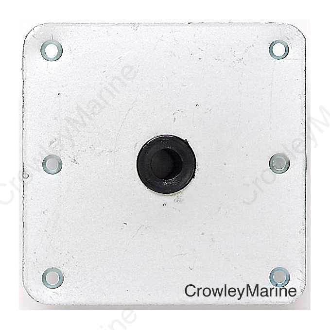 Attwood Lock'N-Pin 3/4" Base Plate 7" x 7" Threaded Zinc Plated Steel