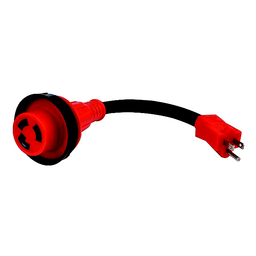 Valterra Mighty Cord 15AM-30AF Detachable Adapter Cord, 12", Bulk thumbnail-1