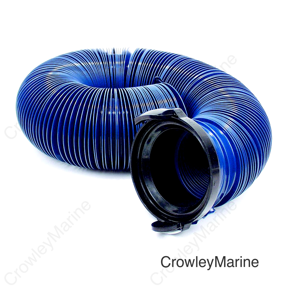 Valterra D04-0121 Blue Quick Drain 3" x 10' RV Sewer Hose & Adapter