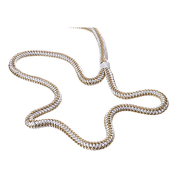 Seachoice Double-Braid Nylon Dock Line w/ Eye Splice, Pre-Shrunk, Heat Stabilized, 3/8 In. X 20 Ft., Gold White thumbnail-2