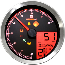 Multi-Function Speedometer/Tachometer - HD-04 - Chrome thumbnail-1