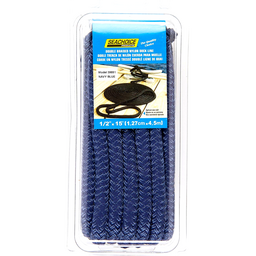 Seachoice Double-Braid Nylon Dock Line w/ Eye Splice, Pre-Shrunk, Heat Stabilized, 1/2 In. X 15 Ft., Navy thumbnail-2