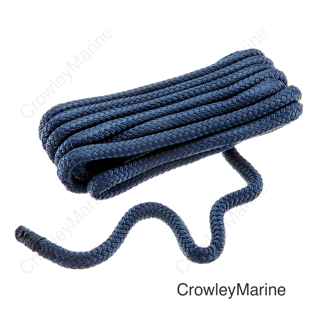 Seachoice Double-Braid Bumper Fender Line, 3/8 in. X 6 Ft., Navy Blue