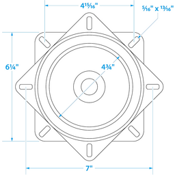 Seachoice Cadmium-Plated 360-Degree Marine Boat Seat Swivel thumbnail-3