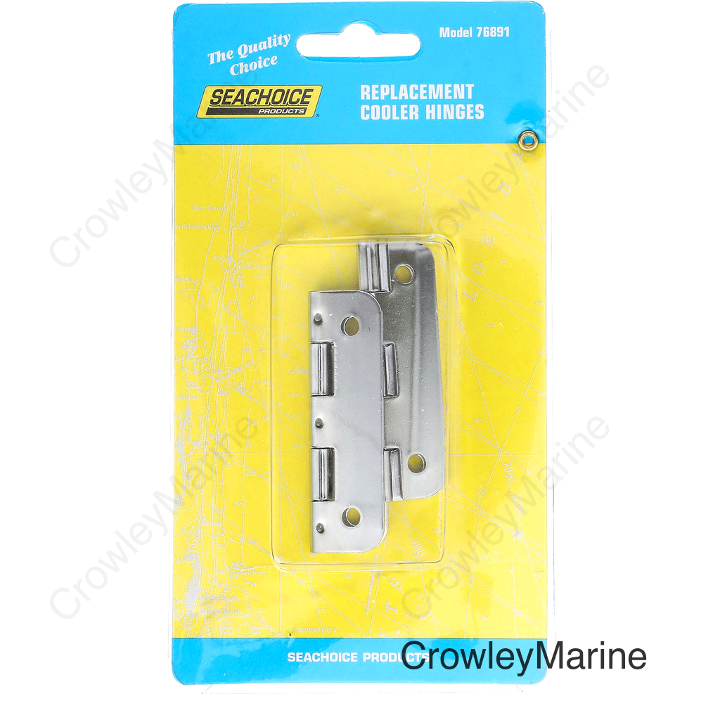 Seachoice Igloo Cooler Replacement Hinge, Stainless Steel, Pack of 2