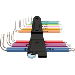 Wera 3950/9 Hex-Plus L-Key Hex Wrench Set - Metric Stainless