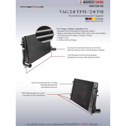 Wagner Tuning VAG 2.0L TFSI/TSI Competition Intercooler Kit thumbnail-1
