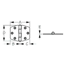 Sea-Dog 2038011 Dampening Heavy-Duty Hinge thumbnail-0