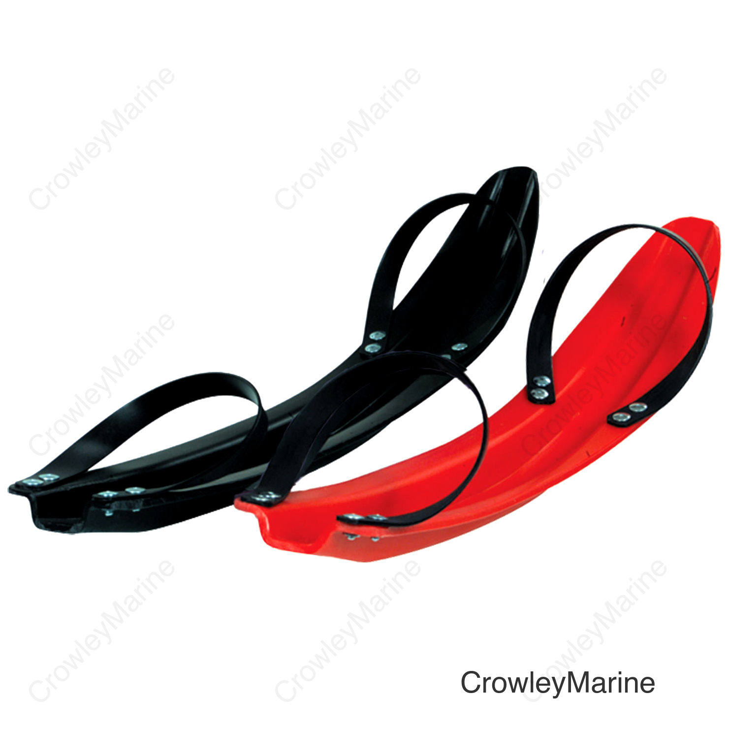 SKI SLIPS BLACK (PAIR) WITH 24" STRAPS