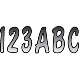 Hardline Series 200 Registration Kit, Cursive Font With Top to Bottom Color Gradations (Includes 4 Sets of 3" A-Z, 0-9) thumbnail-0