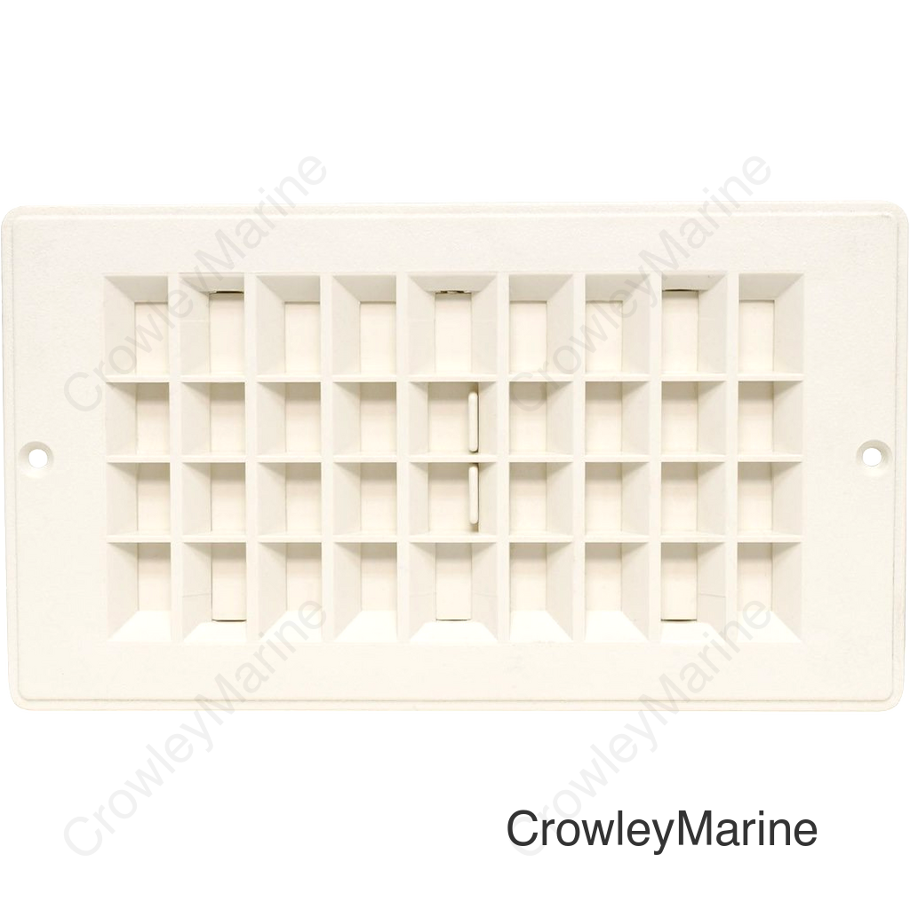FLOOR REG DAMP 4' WHITE
