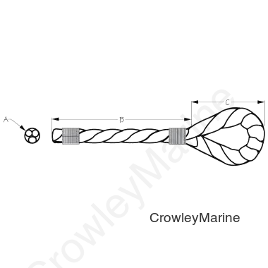 Twisted Nylon Dock Line 5/8X35' - Sea-Dog Line (301116035BK-1)