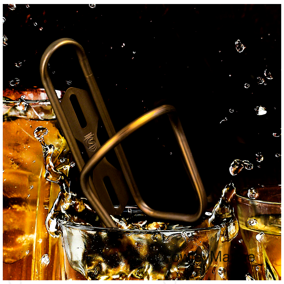 Silca Anodized Titanium Bottle Cage - Bourbon
