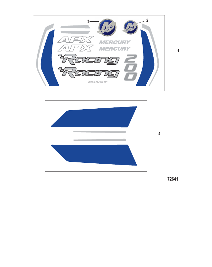 Serial Range Outboard 200R APX (4-STROKE)(3.4L)(V6) - 1E054353 & Up - Decals