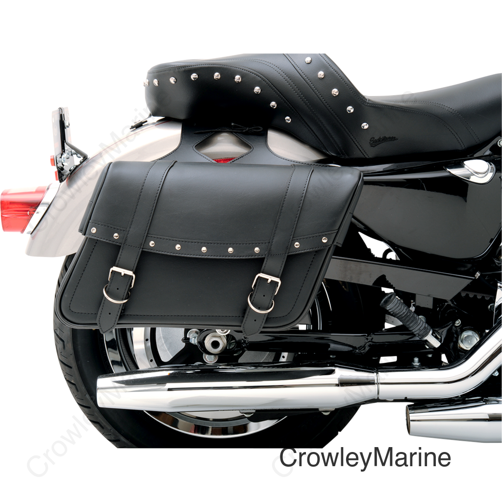 Highwayman Rivet Slant-Style Saddlebags - Large