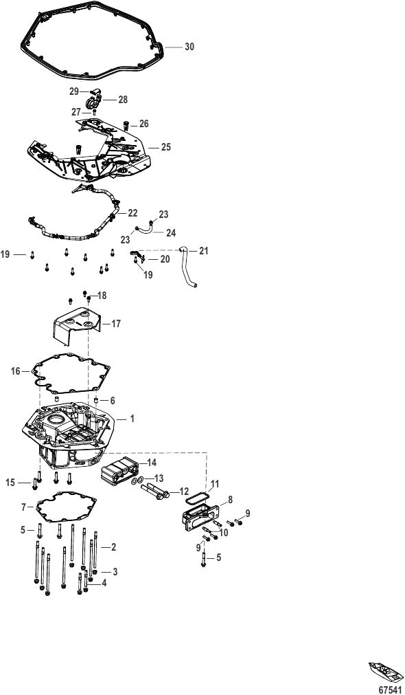 Serial Range Outboard 250R Racing (4-STROKE)(4.6L)(V8) - 1E080500 & Up - Adapter Plate
