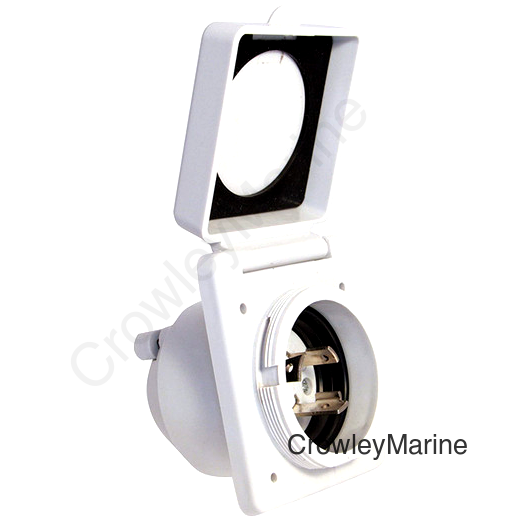 30A POWER INLET, WHITE, PKG (RV0000605)