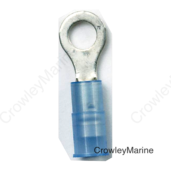 Ancor 220216 Marine Grade™ Nylon Insulated Ring Terminals, 3/8" Fastener, 16-14 Wire, Blue, 100/Pk