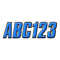 Hardline Series 800 Registration Kit, Block Style Solid Body With Bevel Effect, Contrasting Outline (Includes 4 Sets of 3" A-Z, 0-9) thumbnail-0