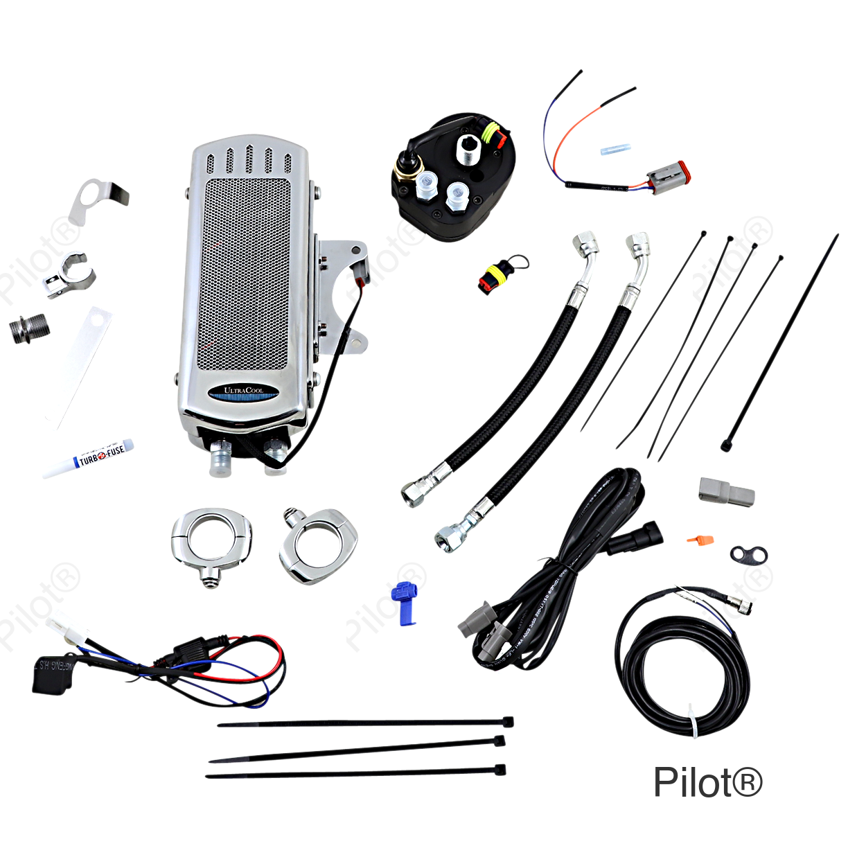 Oil Cooler Kit - Chrome - Touring/Trike