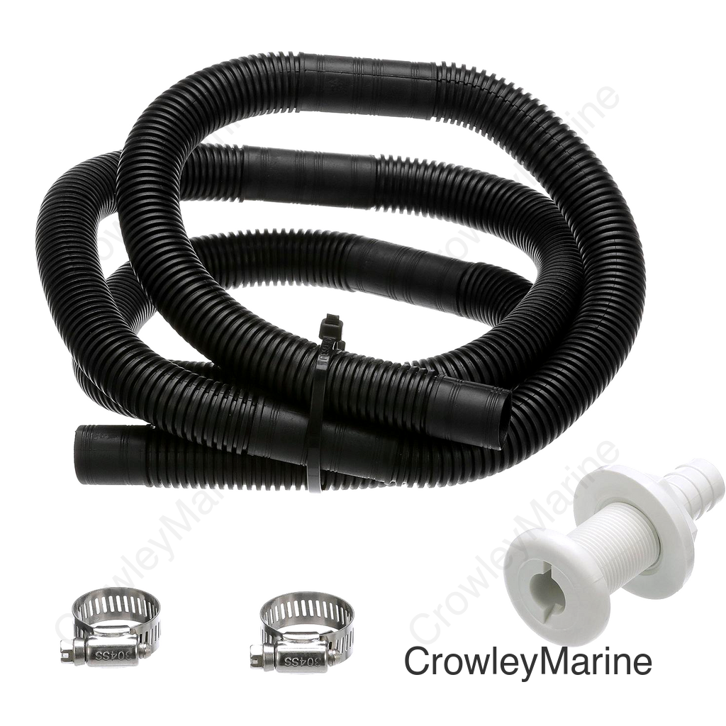 Seachoice Bilge Pump Installation Kit For 3/4 In. Outlets, Includes 6 Ft. Hose, 2 Hose Clamps, and Thru-Hull Fitting