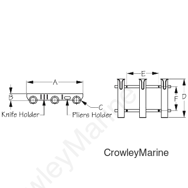 3 RACK ROD HOLDER WHITE (325038-1)
