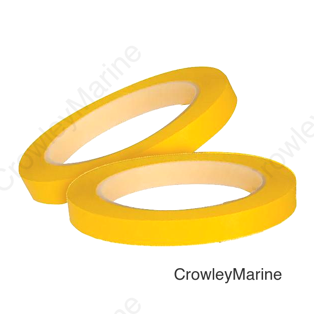 Shurtape 105363 Low Stretch PVC Fine Line Masking Tape, 1/2" x 108', Yellow
