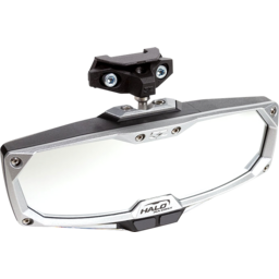 Mirror - Halo R - Rear View w/LED Cabin Light - Rectangle - Black w/Silver Bezel - Pro XP thumbnail-0