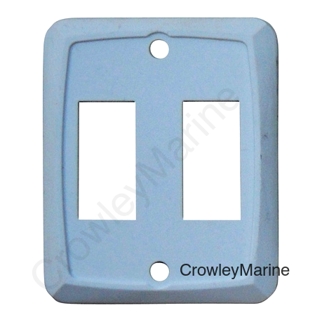 DOUBLE SWITCH PLATE WHITE
