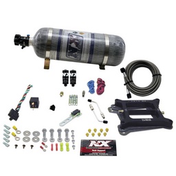 Nitrous Express 4150 Hitman Plus 4-BBL Nitrous Kit (50-200HP) w/Composite Bottle thumbnail-1