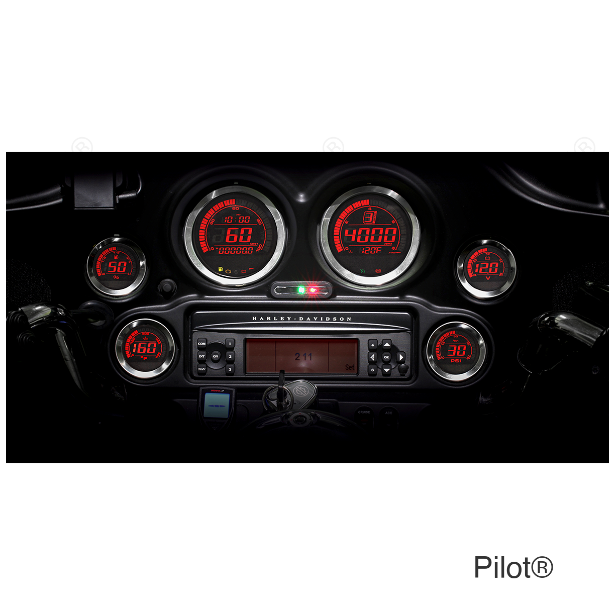 HD-02 6-Piece Gauge Kit - Silver